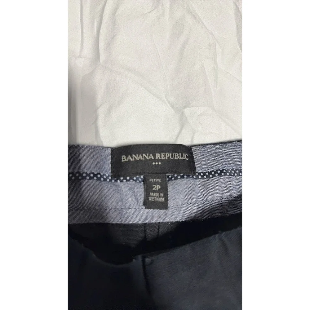 Banana Republic Womens Petite Navy Shorts Size 2P Casual Cotton Summer
